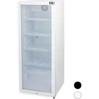 HCB - Professionele Horeca Glasdeur koelkast - 248 liter - Wit - 230V - Koeling met glazen deur - Flessenkoelkast - Drankenkoelkast - 56x54x140.7 cm (DxBxH) - 52 kg - Frigo - 5110