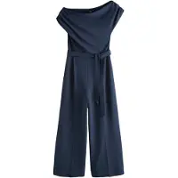 Next - Dames - Gelegenheidsjumpsuit met ruches - Tall - Blauw