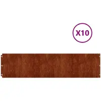 vidaXL Gazonranden 10 stuks 25x103 cm flexibel cortenstaal