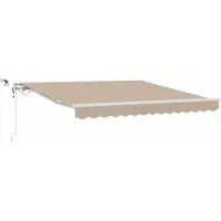 vidaXL Uitschuifbare luifel Beige 300 x 250 cm Polyester
