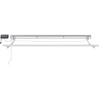 vidaXL Handbediende luifel met LED's Beige en Wit 3 x 2,5 m