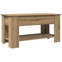 vidaXL Salontafel 101x49x52 cm bewerkt hout artisanaal eikenkleur