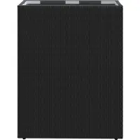 vidaXL Hoge Plantenbak Zwart 55 x 22 x 70 cm poly rattan