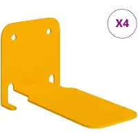 vidaXL Onzichtbare Zwevende Plank Muurmontage 4 st Mosterdgeel
