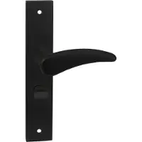 Impresso Philly Mat zwart op Rechthoekig schild met schroeven