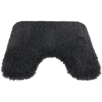 Prima - Dolce - WC mat - 50x60cm - zwart - antraciet - antislip - met uitsparing 21cm