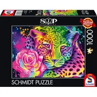 Schmidt - Legpuzzel - Neon regenboogleopard - Sheena Pike - 1000 stukjes - Volwassenen - vanaf 12 jaar