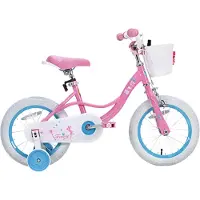 Happiq Peuter- en Kinderfiets 46 cm – Voor Meisjes van 2–9 Jaar – Zijwieltjes, Handrem en Mand – Peuterfiets – Roze