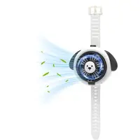 LONGZIMING -Draagbare Horloge Ventilator - Polsband Fan - Mini Handventilator - Drie Snelheidsstanden - Lichtgewicht Compact Ontwerp - Handsfree Koeling Voor Onderweg - 1 Stuk - wit