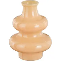 Mica Decorations Bloemenvaas Sira - glas - beige - D12 x H16 cm - vaas - sierlijk model