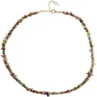 Cavill - Toermalijn Ketting - 925 Sterling Zilver - 50,79 ct Fancy Kralen uit Madagaskar - Verstelbare Elegante Zilveren Halsketting - Handgemaakt