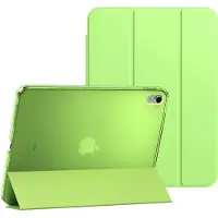 IYUPP Tablet Hoes Geschikt voor iPad 11 2025 A16 / iPad 10 2022 10.9 inch Hoesje - Trifold Bookcase - Auto Sleep/Wake - Hard Back - Licht Groen