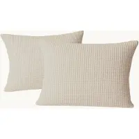 Y-NOT Kussenslopen Set - Waffle Zand - 60x70 cm - 2-pack - Zachte Kussenhoezen voor Comfortabele Nachtrust