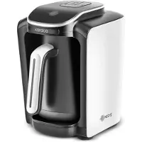 Karaca Hatır Neo Turkse Koffiemachine met Melk – Porselein Wit – Automatisch – 1-5 Kopjes – Elektrische Cezve – Kozde Functie – Overkookbeveiliging
