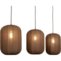Lumidora Hanglamp 75736 - TACK - 3 Lichts - E27 - Bruin - Metaal
