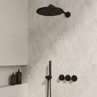 Best design Nero M-250 inbouw regendoucheset zwart