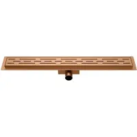 Best design Liora douchegoot brons geborsteld met flens 70cm