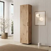 Meubella - Inverly - Schoenenkast - Eikenpatroon - 46x33x185 cm