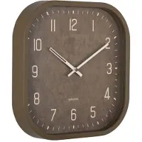 Karlsson Elemental Cuadrado Wandklok | Ø30cm | Luxury groen