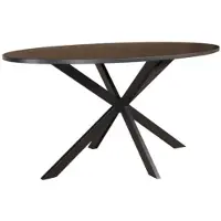 Lizzely Garden & Living Eettafel ovaal visgraat 160cm Obie zwart ovale tafel