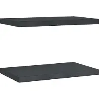 vidaXL Wandschappen 2 st 50x30 cm roestvrijstaal zwart