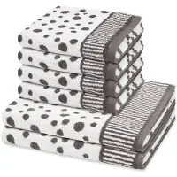 Ross Sonstiges 4 X handdoek 2 X douchehanddoek - in set 6 pack Punkte allover