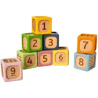 Bigjigs Houten Zachte Sorteerblokken - 9dlg.