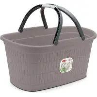 Stefanplast Heupwasmand met handgrepen 'Domus' - 35 liter - Greige