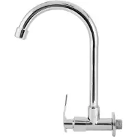 Mira Keukenkraan Wandmontage - Wandkraan - Wandkraan Keuken - RVS - Makkelijk Draaibaar - Zilver - 16cm x 14cm x 26cm