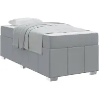 vidaXL Bedframe met matras Lichtgrijs 80 x 200 cm Stof