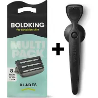 Boldking Scheermesjes Sensitive - 8 Stuks Inclusief Houder met Zuignap - Gevoelige Huid - Heren & Dames