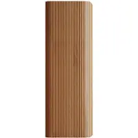 Vente-unique Zwevende badkamerkast van massief hout - Licht naturel - H110 cm - BULMAS