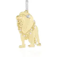 Cavill - Zilveren Hanger - 925 Sterling Zilver - Rond Geslepen Braziliaanse Citrien 0,41 ct - Zirkonen Sprankeling - Duurzaam & Elegant Sieraad
