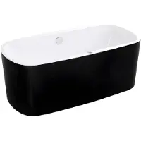 Vente-unique Massagebad met Ledverlichting - balneo therapie SIRGAO - 1 persoon - 155L - 75x150cm - Zwart
