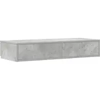 vidaXL Bedlades met lade Beton Grijs 90 x 36,5 x 16,5 cm Bewerkt hout