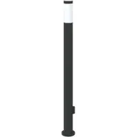 vidaXL Bolderarmatuur met stopcontact 110 cm RVS IP44