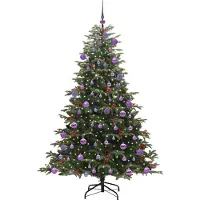 vidaXL Kunstkerstboom Groen 180 cm PVC en Metaal en Plastic