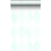 Origin Wallcoverings behang wieberruit-motief mat wit en mintgroen - 337218 - 53 cm x 10,05 m