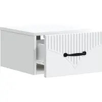 vidaXL Muurbevestigde Nachttafel 2 st Wit 34,5 x 33 x 20 cm