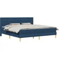 vidaXL Bedframe met matras met hoofdeinde Blauw 180 x 200 cm Stof