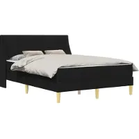 vidaXL Bedframe met matras Zwart 160 x 200 cm Polyester