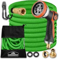 Gardebruk Tuinslang Flexibel 22m Latex Kern Massief Messing Groen