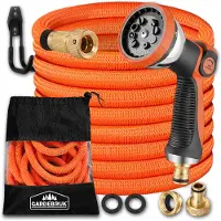 Gardebruk Tuinslang Flexibel 15m Latex Kern Massief Messing Oranje