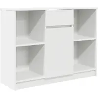 vidaXL - Dressoir - met - lade - 101x35x76 - cm - spaanplaat - wit