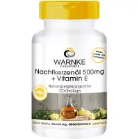 WARNKE Vitalstoffe | Teunisbloemolie 500 mg + vitamine E 120 St Capsules