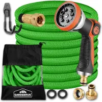 Gardebruk Tuinslang Flexibel 15m Latex Kern Massief Messing Groen