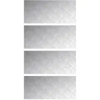 vidaXL Trap Tread 4 st 90 x 40 cm Zilver Aluminium Rechthoekig