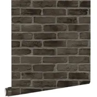 ESTAhome behang bakstenen donkerbruin - 53 cm x 10.05 m - 139167