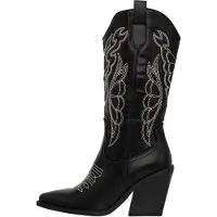 Salinyang Cowboylaarzen crème / zwart