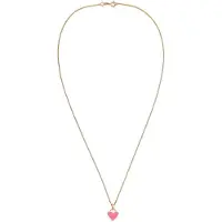 Elli - Halsketting - Dames Hart Hanger Liefde met Emaille rood in 925 Sterling Zilver Verguld - Dames